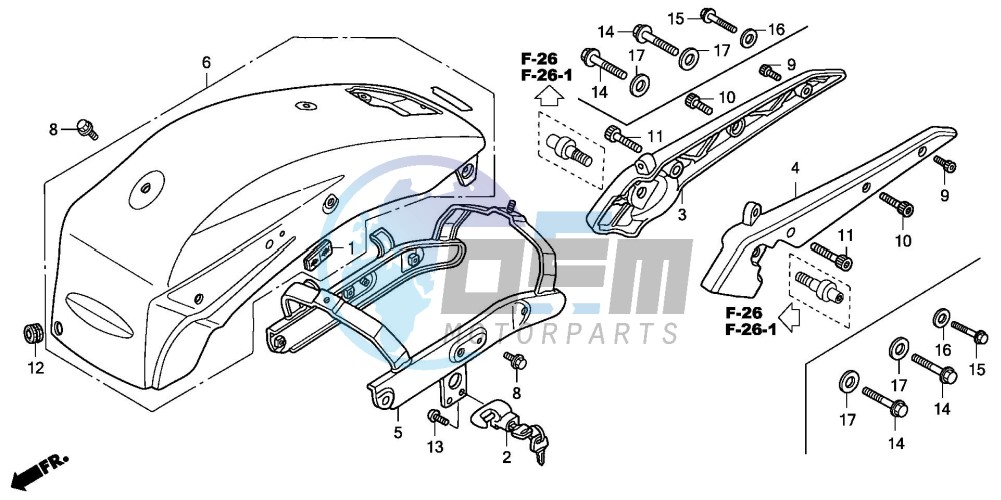 REAR FENDER/GRAB RAIL