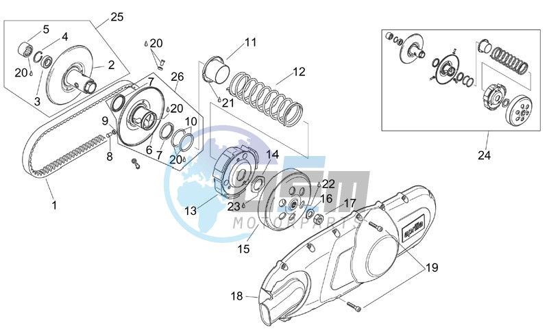 Pulley assy. driven