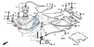 TRX250X9 Australia - (U) drawing FUEL TANK