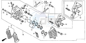 ST1300 drawing R. FRONT BRAKE CALIPER