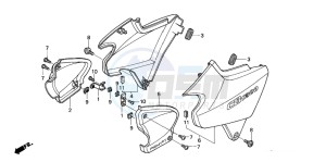 CB1300F CB1300SUPER FOUR drawing SIDE COVER (CB1300F/F1)