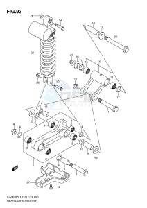 LT-Z400 (E28-E33) drawing REAR CUSHION LEVER (LT-Z400L1 E28)