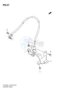 LT-Z400 (E28-E33) drawing REVERSE CABLE (LT-Z400ZL1 E28)