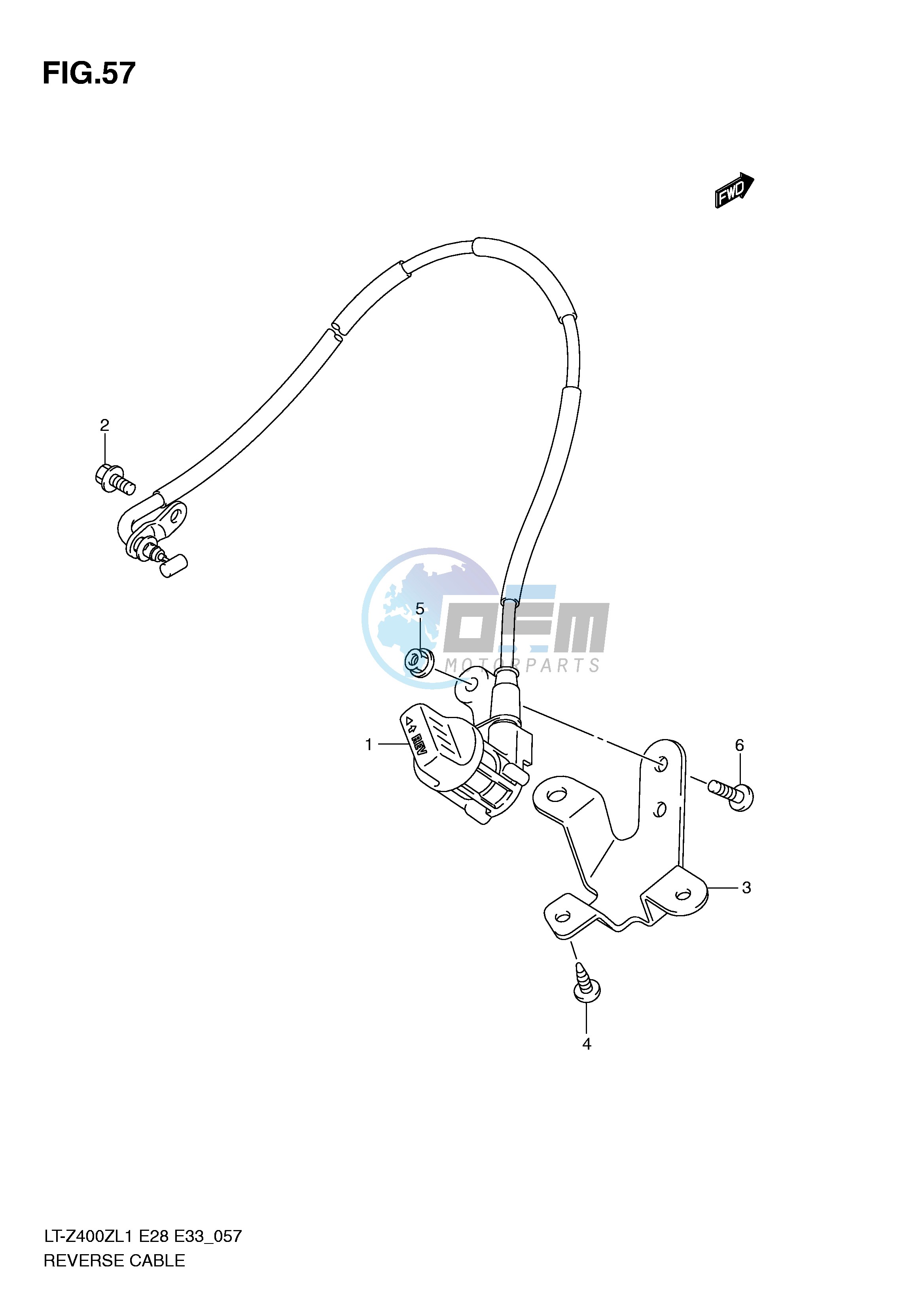 REVERSE CABLE (LT-Z400ZL1 E28)