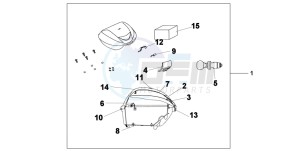 SH300 drawing TOP BOX 35 L QUASAR SILVER