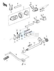 KX 250 A [KX250] (A6-A7) [KX250] drawing GEAR CHANGE MECHANISM