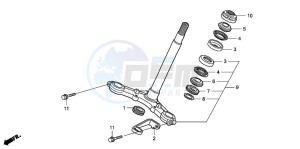 CRF100F drawing STEERING STEM