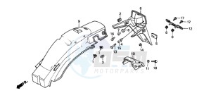 CG125 drawing REAR FENDER