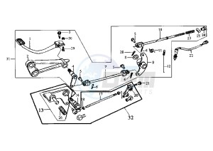 HUSKY - 125 cc drawing REAR BRAKE PEDAL