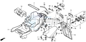 CBR900RE drawing REAR FENDER (CBR900RR2,3)