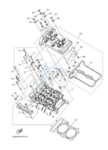 XT1200ZE SUPER TENERE ABS (2KB9 2KBA) drawing CYLINDER HEAD