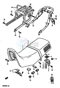 DR600R (E2) drawing SEAT