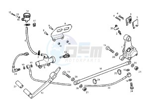 GPR NUDE - 125 cc drawing REAR BRAKE SYSTEM