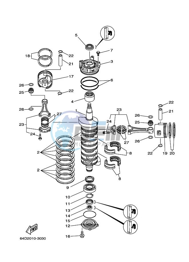 CRANKSHAFT--PISTON