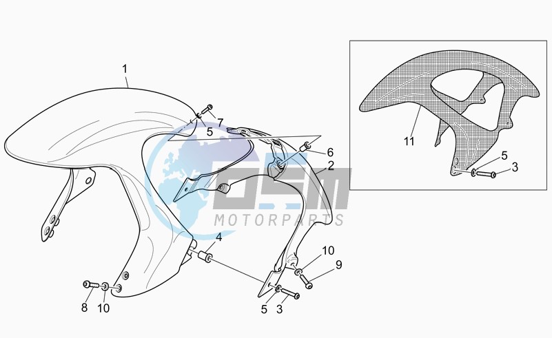 Front mudguard