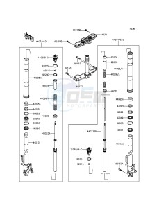 Z800 ZR800ADS FR GB XX (EU ME A(FRICA) drawing Front Fork