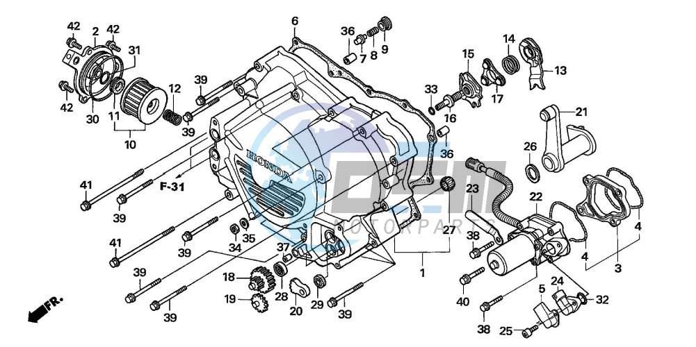 FRONT CRANKCASE COVER (TRX500FE)