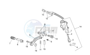 RSV 4 1000 4V drawing Rear master brake cylinder