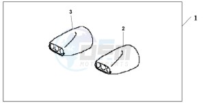 GL1800A Australia - (U) drawing OVAL TAIL EXHAUST FINISHER