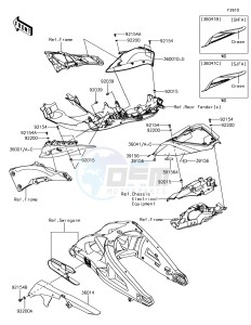 NINJA ZX-10R ZX1000SJFA XX (EU ME A(FRICA) drawing Side Covers/Chain Cover