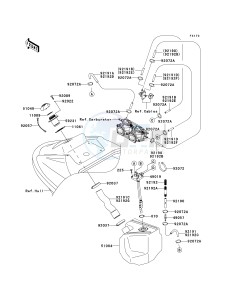 JS 800 A [800 SX-R] (A6F-A9F) A6F drawing FUEL TANK