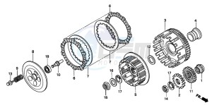 XR400R drawing CLUTCH