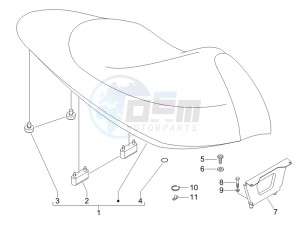 Runner 200 VXR 4t e3 drawing Saddle seats - Tool roll