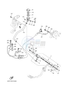 MT09A MT-09 ABS 900 (2DRN) drawing REAR MASTER CYLINDER