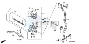 CBR125RW9 Australia - (U) drawing FR. BRAKE MASTER CYLINDER