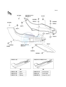 EX 500 D [NINJA 500R] (D6-D9) [NINJA 500R] drawing SIDE COVERS_CHAIN COVER