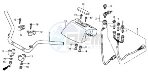 TRX350FM RANCHER 4X4S drawing HANDLE PIPE (2)