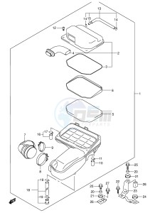 AN400 (E2) Burgman drawing AIR CLEANER (MODEL X Y)