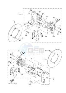 YXM700E YXM700PHE MP 700 EPS (1XP9) drawing REAR BRAKE CALIPER