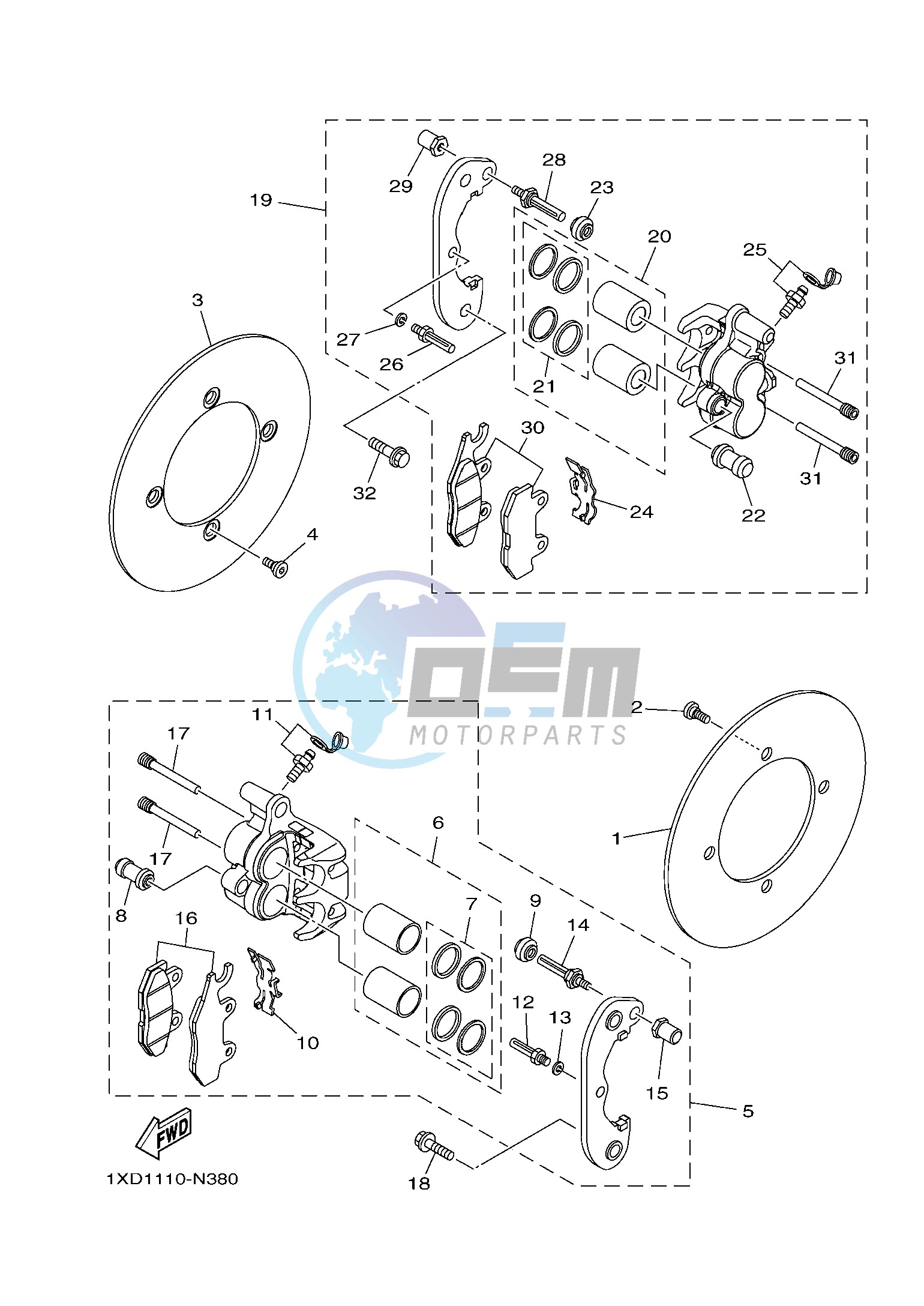 REAR BRAKE CALIPER