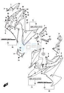 GSX-S1000F drawing SIDE COWLING