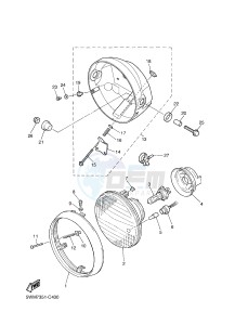 XJR1300 (5WMW) drawing HEADLIGHT