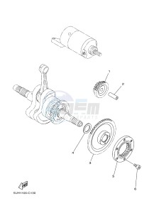 YFM350A YFM350TE GRIZZLY 350 2WD (B142 B143 B144) drawing STARTER CLUTCH