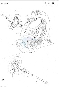 GSX500E (E39) drawing FRONT WHEEL