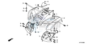 TRX420FPAD TRX420 Europe Direct - (ED) drawing FRONT FENDER