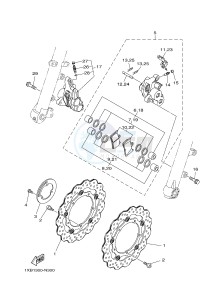 MT07A MT-07 ABS 700 (1XBA 1XBB) drawing FRONT BRAKE CALIPER