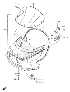 GS125 (E1) drawing COWLING (GS125ESM ESR)