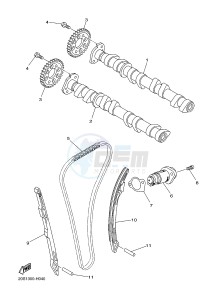 XJ6F 600 DIVERSION F (1CWJ) drawing CAMSHAFT & CHAIN