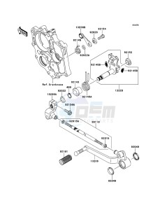 VERSYS_ABS KLE650DDF XX (EU ME A(FRICA) drawing Gear Change Mechanism