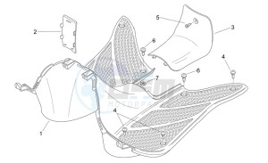 Mojito 125 e3 drawing Central body - Floor panel