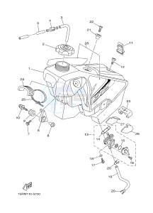 YZ250 (1SSM 1SSN 1SSP 1SSR 1SSR) drawing FUEL TANK