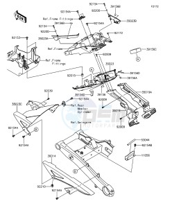 Z1000 ABS ZR1000GEF FR GB XX (EU ME A(FRICA) drawing Rear Fender(s)