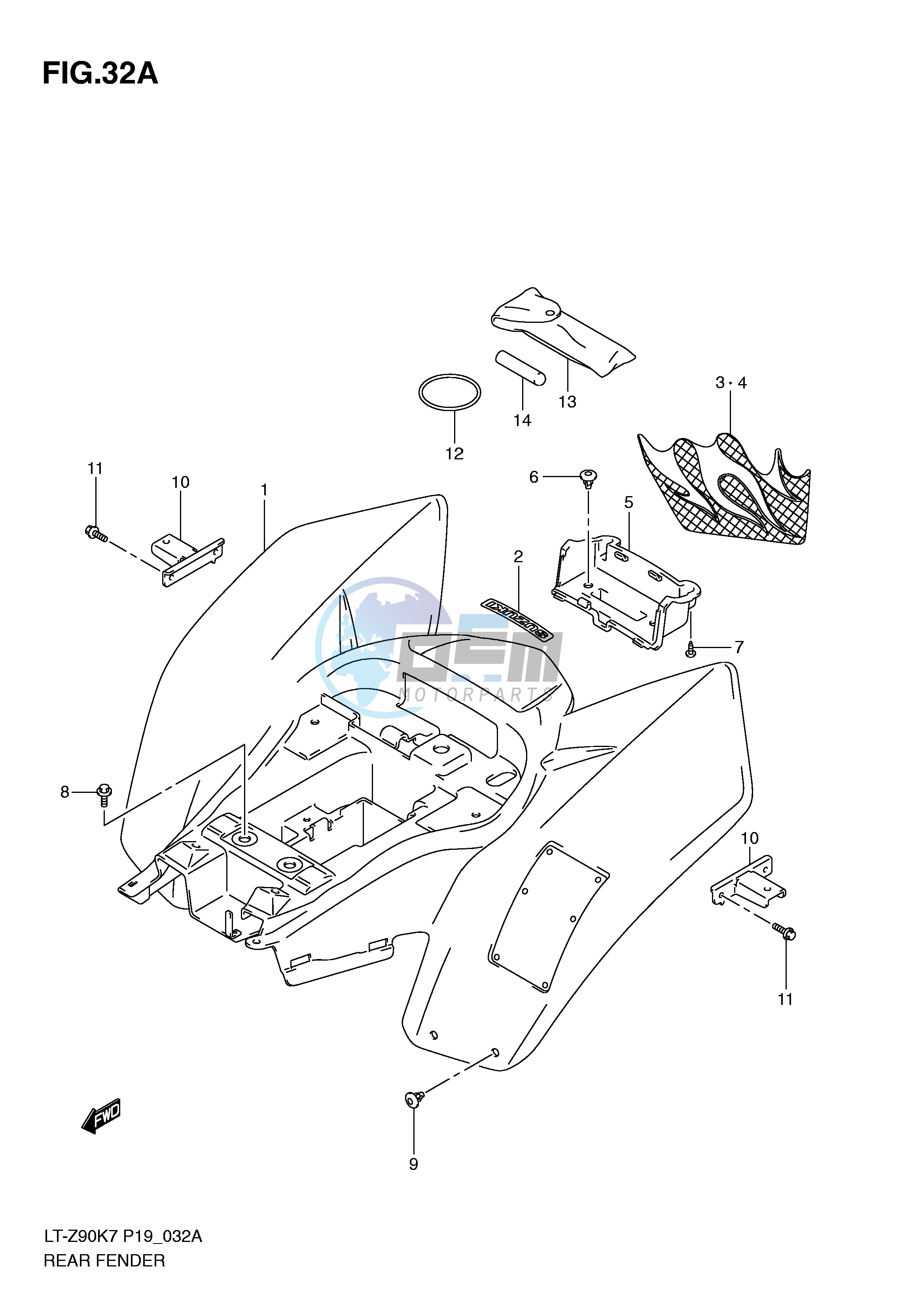 REAR FENDER (MODEL L0)