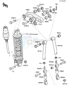 KX 125 A [KX125] (A7) [KX125] drawing REAR SUSPENSION -- 81 A7- -