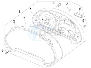 Beverly 400 ie Tourer e3 drawing Meter combination - Cruscotto