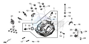 WOLF 125 EFI drawing CYLINDER HEAD ASSY